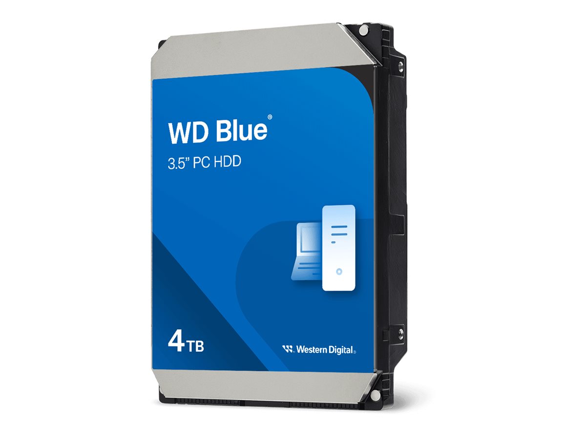 WD Blue 4TB SATA 8,89cm 3,5Zoll 6 Gb/s PC HDD Vorderansicht
