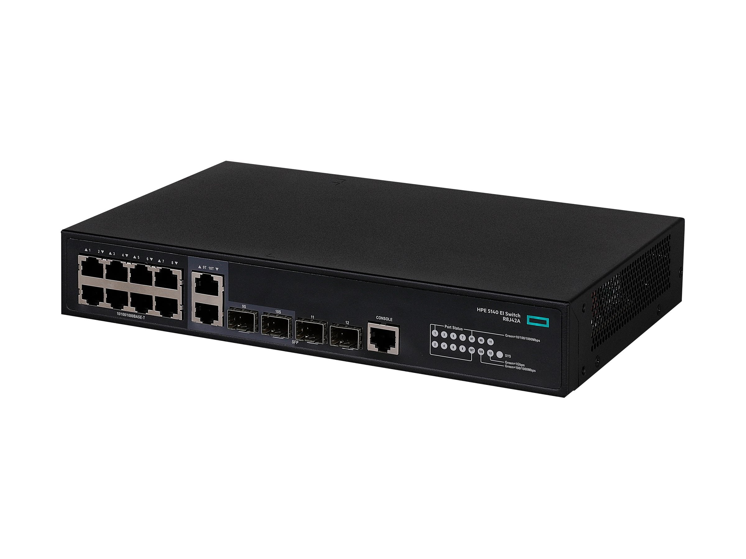 ARUBA HPE 5140 8G 2SFP 2GT EI Switch Vorderansicht