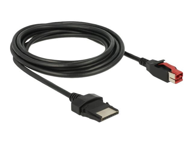 DELOCK PoweredUSB Kabel Stecker 24 V > 8 Pin Stecker 3 m - Vorderansicht