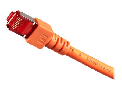 EFB RJ45 Patchkabel S/FTP Cat.6 LSZH 50m ORANGE reines Kupfer Laengenaufdruck auf Knickschutztuelle patentiert