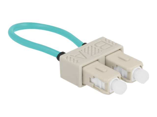 DELOCK LWL Loopback Adapter SC/OM3 Multimode beige - Vorderansicht