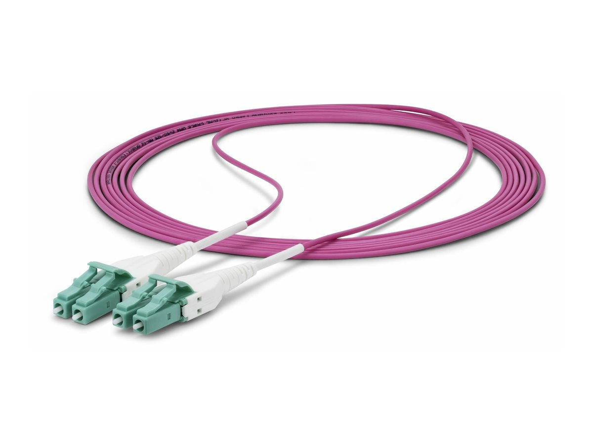 STARTECH.COM 7m LC-LC UPC OM4multimode Glasfaserkabel Erika Violett 50/125 40G/100G Uniboot LWL Patchkabel OFNR Kabel