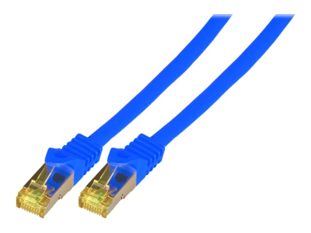 EFB Patchkabel Cat6a S/FTP LSZH mit Cat7 Rohkabel 15m BLAU 10 Gigabit Ethernet 600MHz 4x2xAWG26/7 Flammwidrig Raucharm