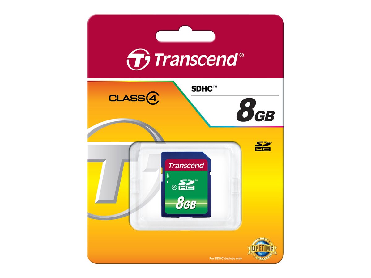 TRANSCEND 8GB SDHC Karte Class 4 Verpackung