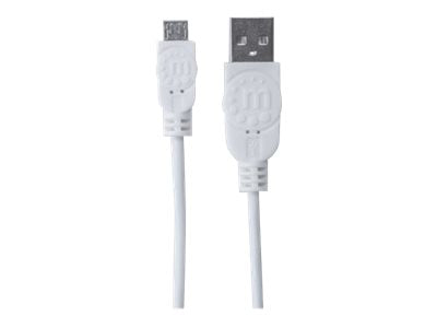MANHATTAN Hi-Speed USB Micro-B Anschlusskabel USB 2.0 Typ A Stecker - Micro-B Stecker 480 Mbps 1