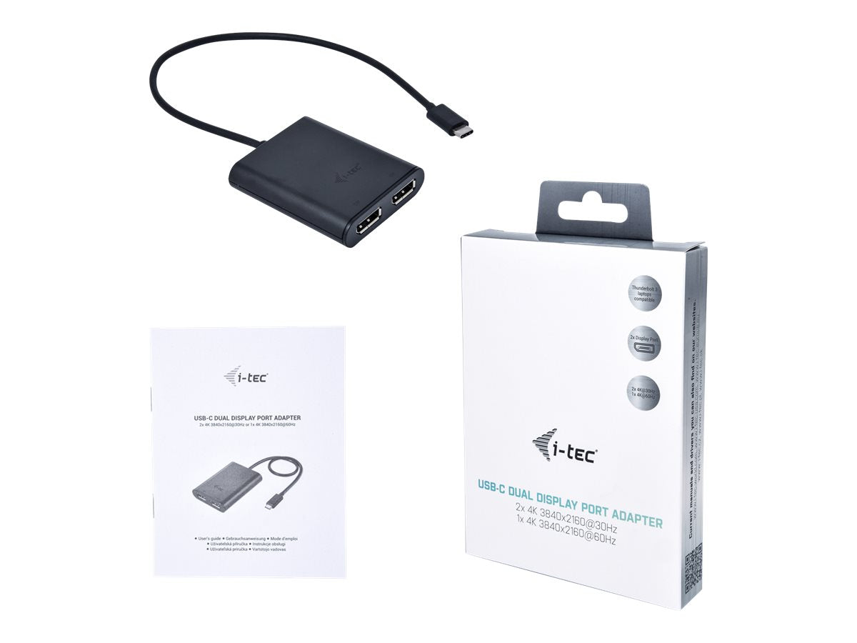 I-TEC USB C auf Dual DisplayPort VideoAdapter Detailansicht