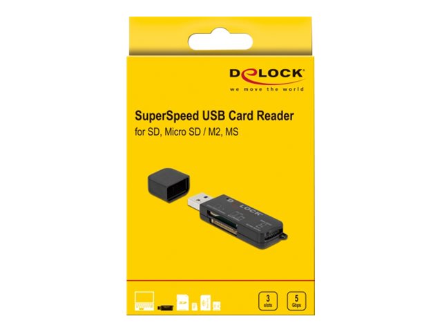 DELOCK SuperSpeed USB Card Reader mit Speicherkarten