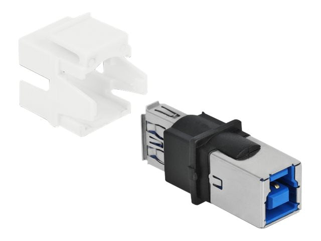 DELOCK Keystone Modul USB 3.0 A Buchse > USB 3.0 B Buchse weiss - Verpackung