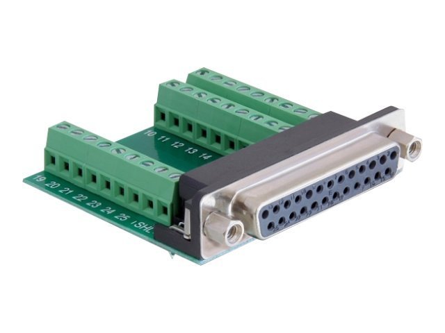 DELOCK Adapter Terminalblock > Sub-D 25 Pin Bu - Vorderansicht