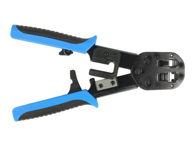 DELOCK RJ45 Crimp+Cut Werkzeugset im Einsatz