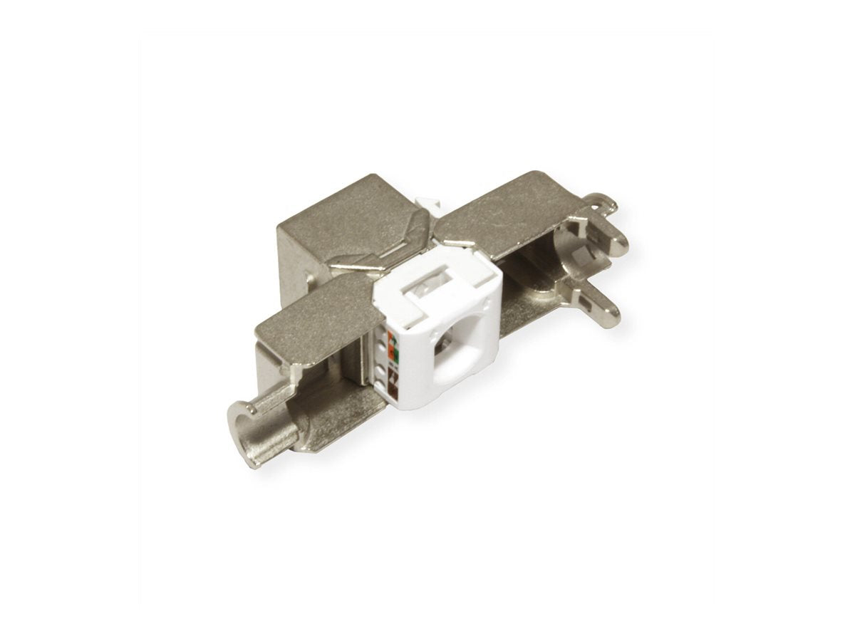VALUE Kat.6A Class EA Keystone RJ-45 geschirmt werkzeuglos SLIM - Vorderansicht