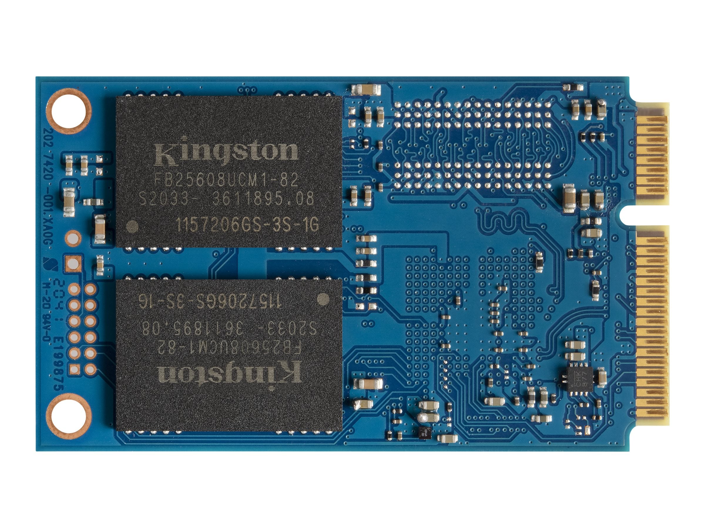 KINGSTON KC600 256GB SATA3 mSATA SSD Vorderansicht