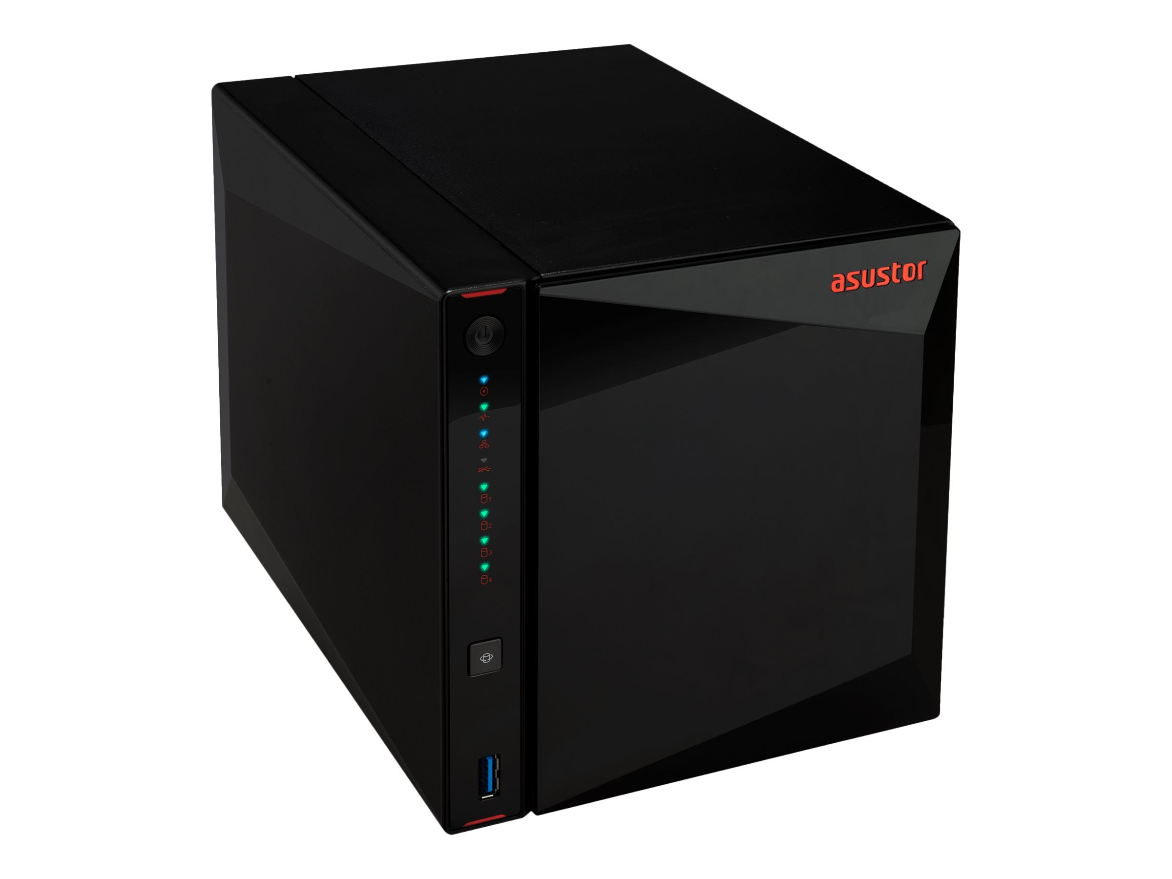 ASUSTOR AS5304T 4 Bay NAS Intel Gemini Lake Quad-Core 4GB DDR4 SODIMM 2.5 GbE x 2 USB 3.2 Gen-1 x 3 WOW Toolless installation
