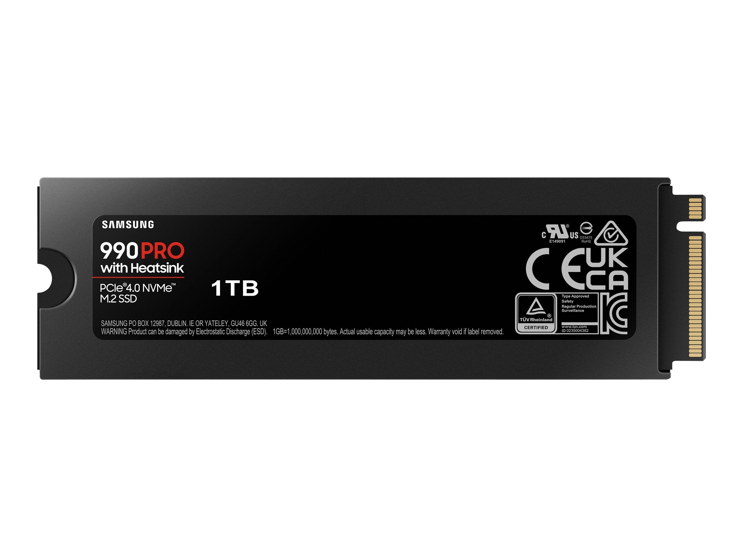 SAMSUNG 990 PRO SSD 1TB M.2 NVMe PCIe 4.0 Heatsink Verpackung