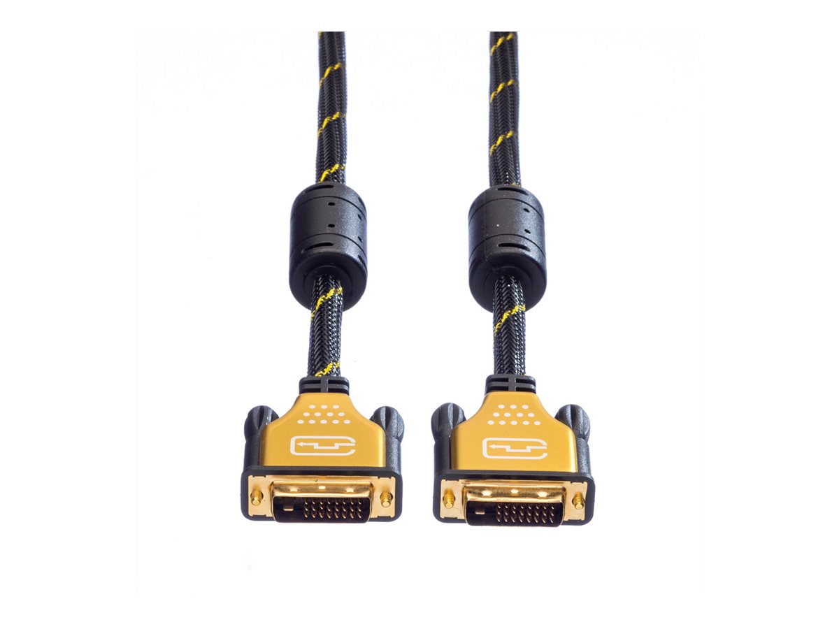 SECOMP ROLINE GOLD Monitorkabel DVI ST-ST 5m Anschluss