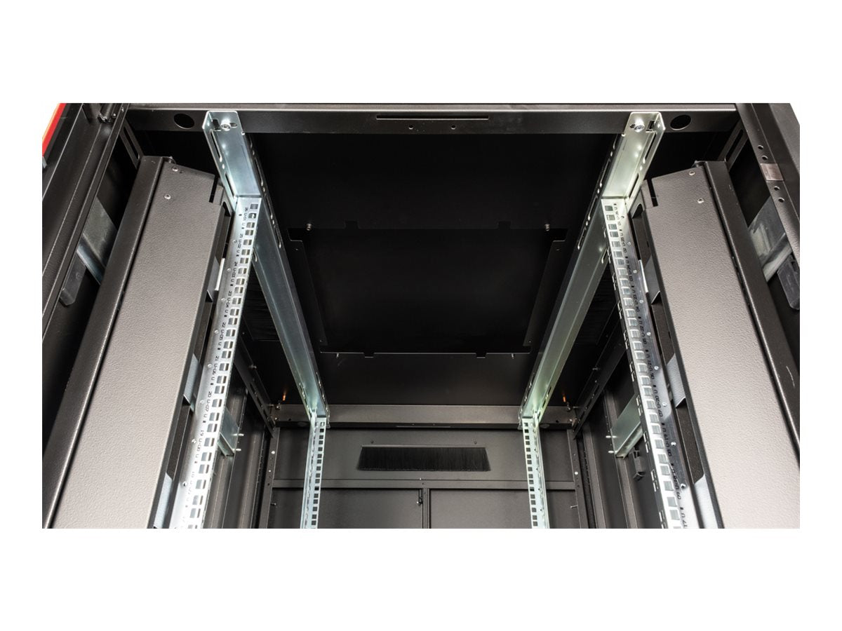 ROLINE Netzwerkschrank Pro 48,26cm 19Zoll 26 HE 800x1000 BxT Glastür schwarz - Seitenansicht
