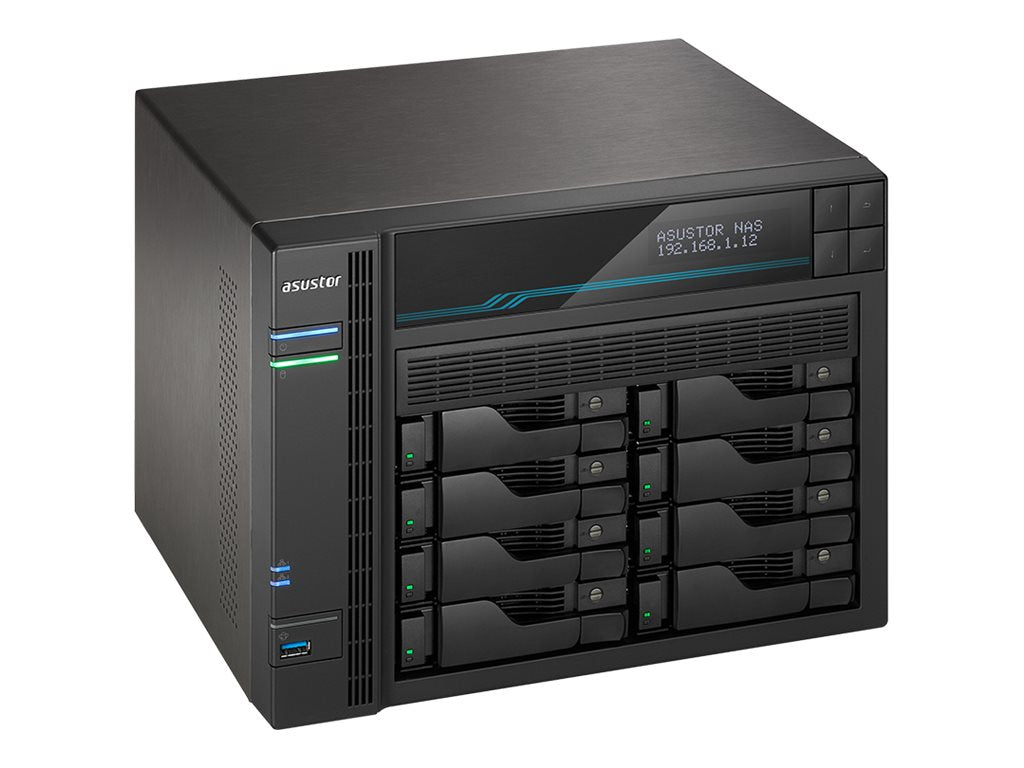 ASUSTOR AS6508T 8 Bay NAS Intel ATOM C3538 8GB DDR4 10GbE x2 2.5GbE x2 USB 3.2 Gen-1 x2 M.2 SSD 2280/2260/2242 SATA/PCIe SSD x2