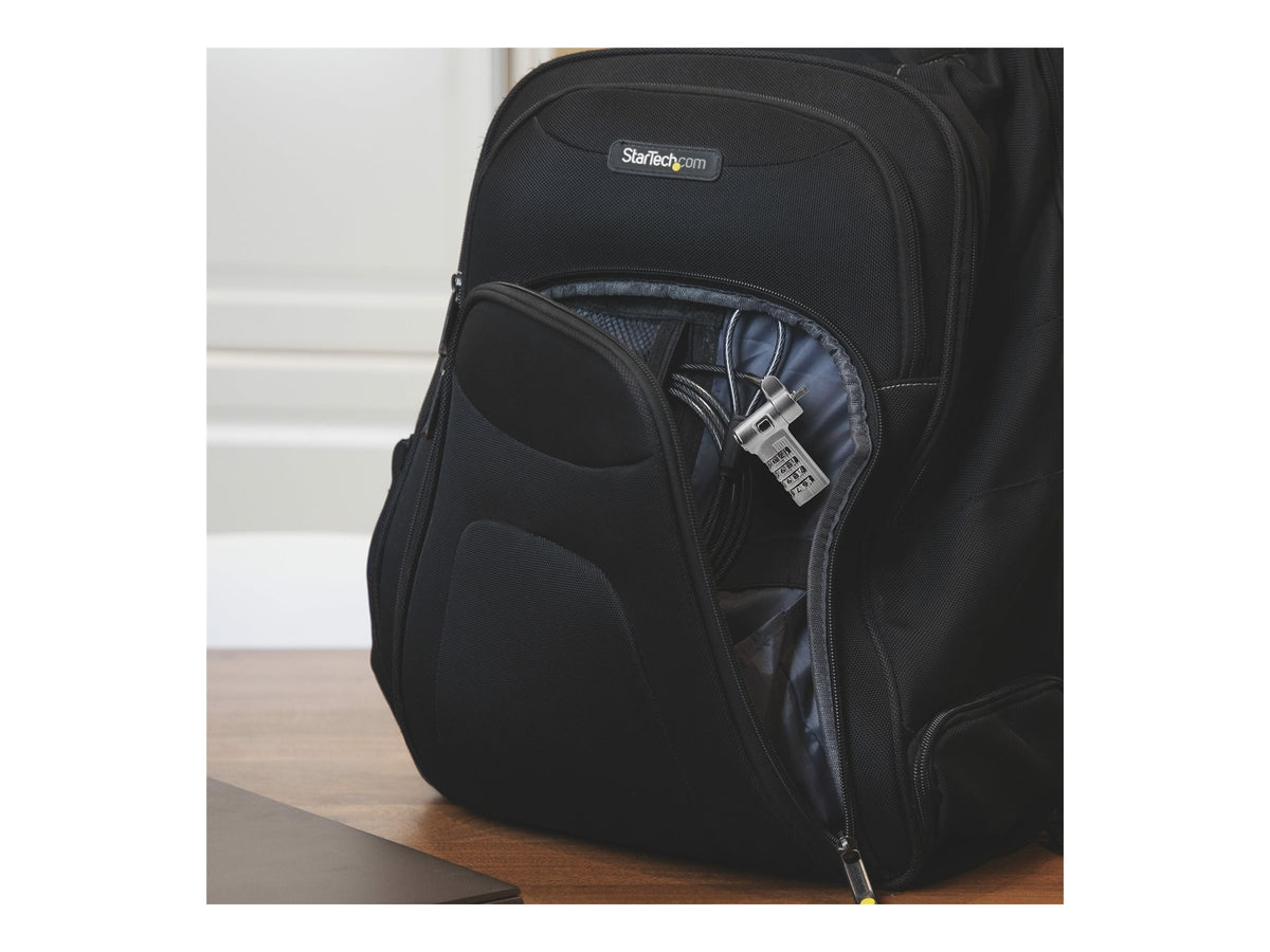 STARTECH.COM Universal Laptopschloss 2m Serialisiertes Sicherheitsschloss Noble Wedge/Nano/K-Slot Kompatibel