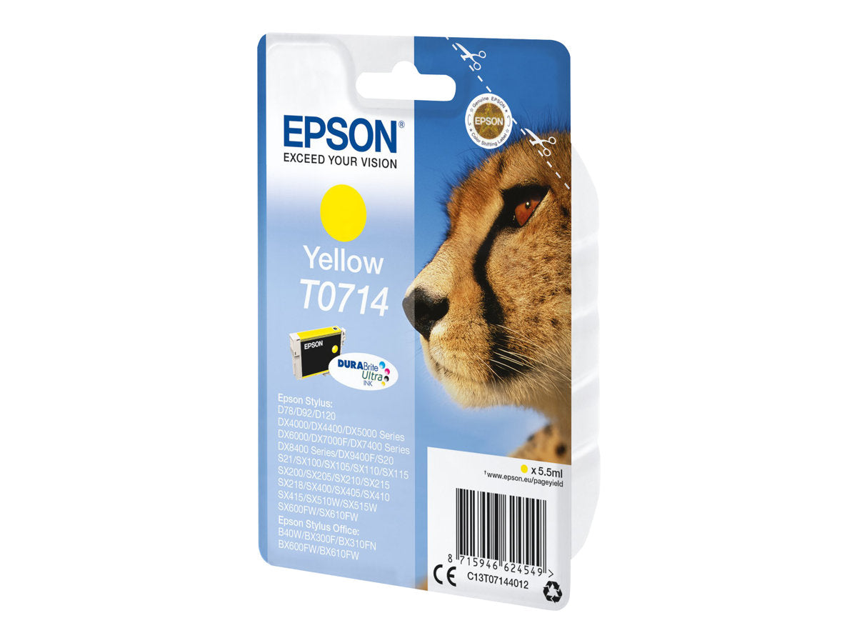 EPSON T0714 Tintenpatrone Gelb Detailansicht