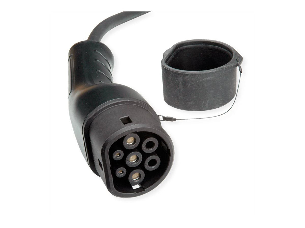 ROLINE E-Auto Ladekabel Typ2 1-phasig 250VAC 32 A 7,4 kW 7,5m - Detailansicht Kabel