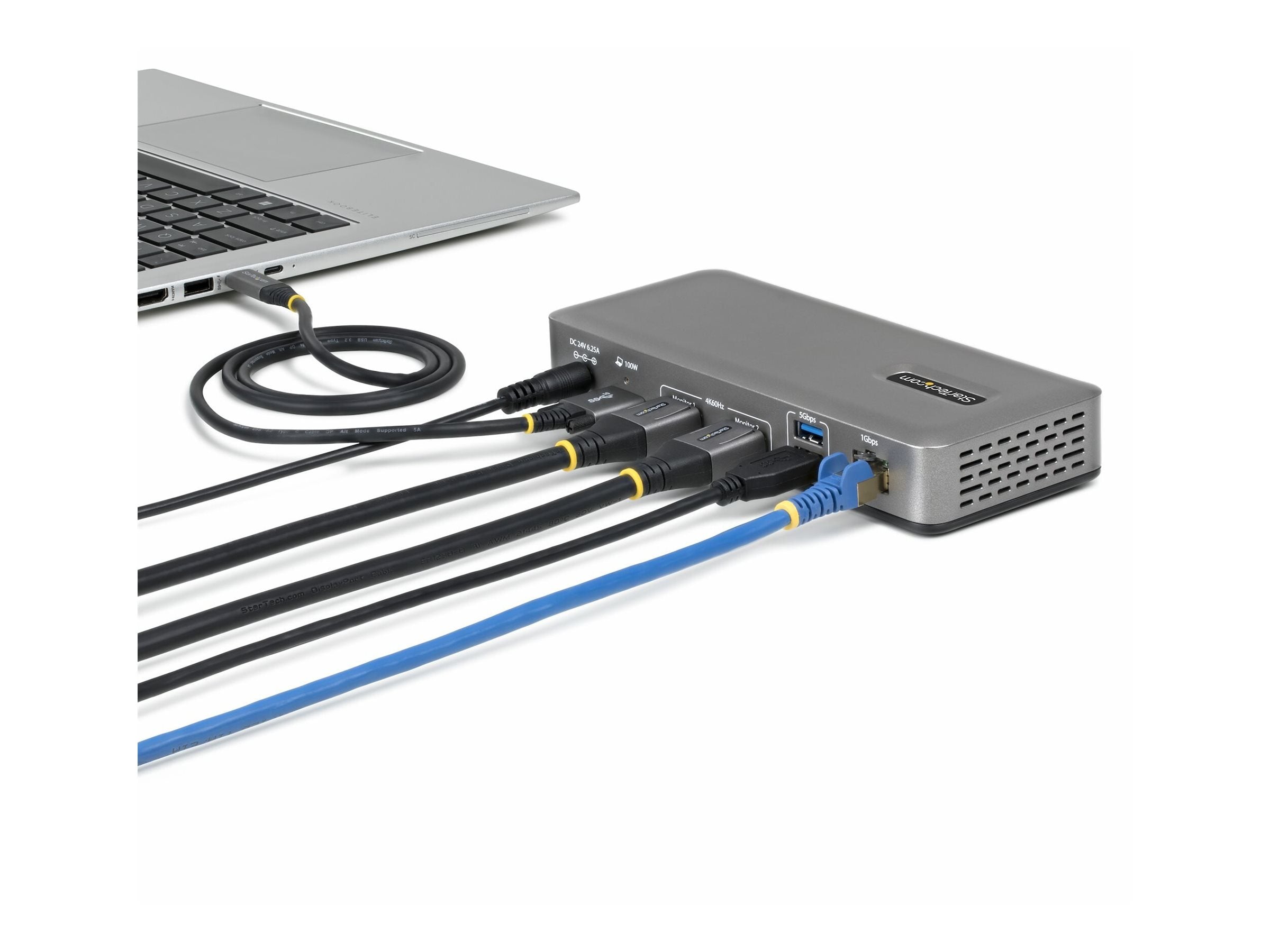 STARTECH.COM USB-C Dockingstation Dual 4K 60Hz DisplayPort MST Dock 100W Power Delivery Laptop-Ladung 1GbE treiberlos Windows