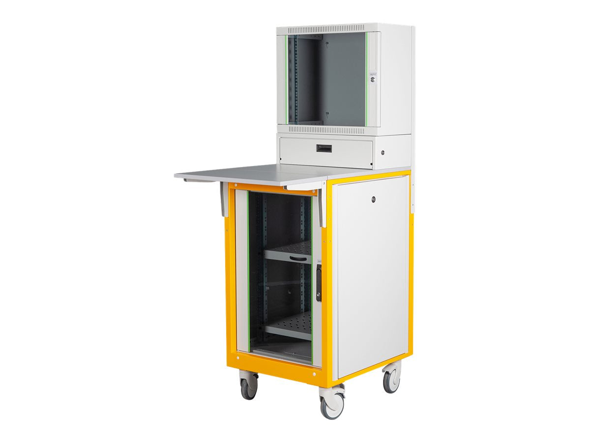 DIGITUS DN-39004 Netzwerkschrank mobiler Arbeitsplatz Detailansicht