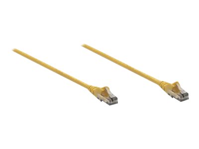INTELLINET Netzwerkkabel Cat6 U/UTP 3,0m Gelb RJ-45 Stecker - Detailansicht der Stecker