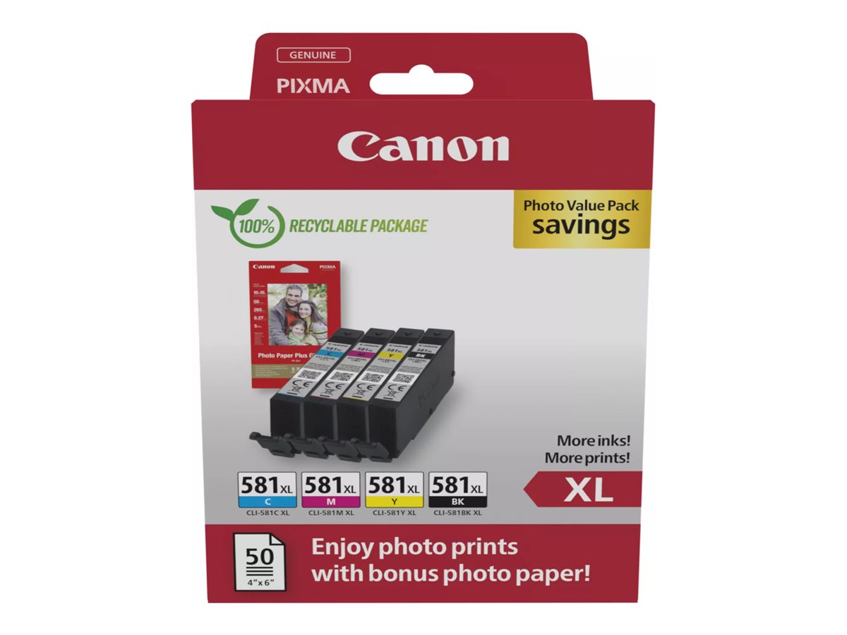 CANON CLI-581XL Ink Cartridge BK/C/M/Y PHOTO Vorderansicht
