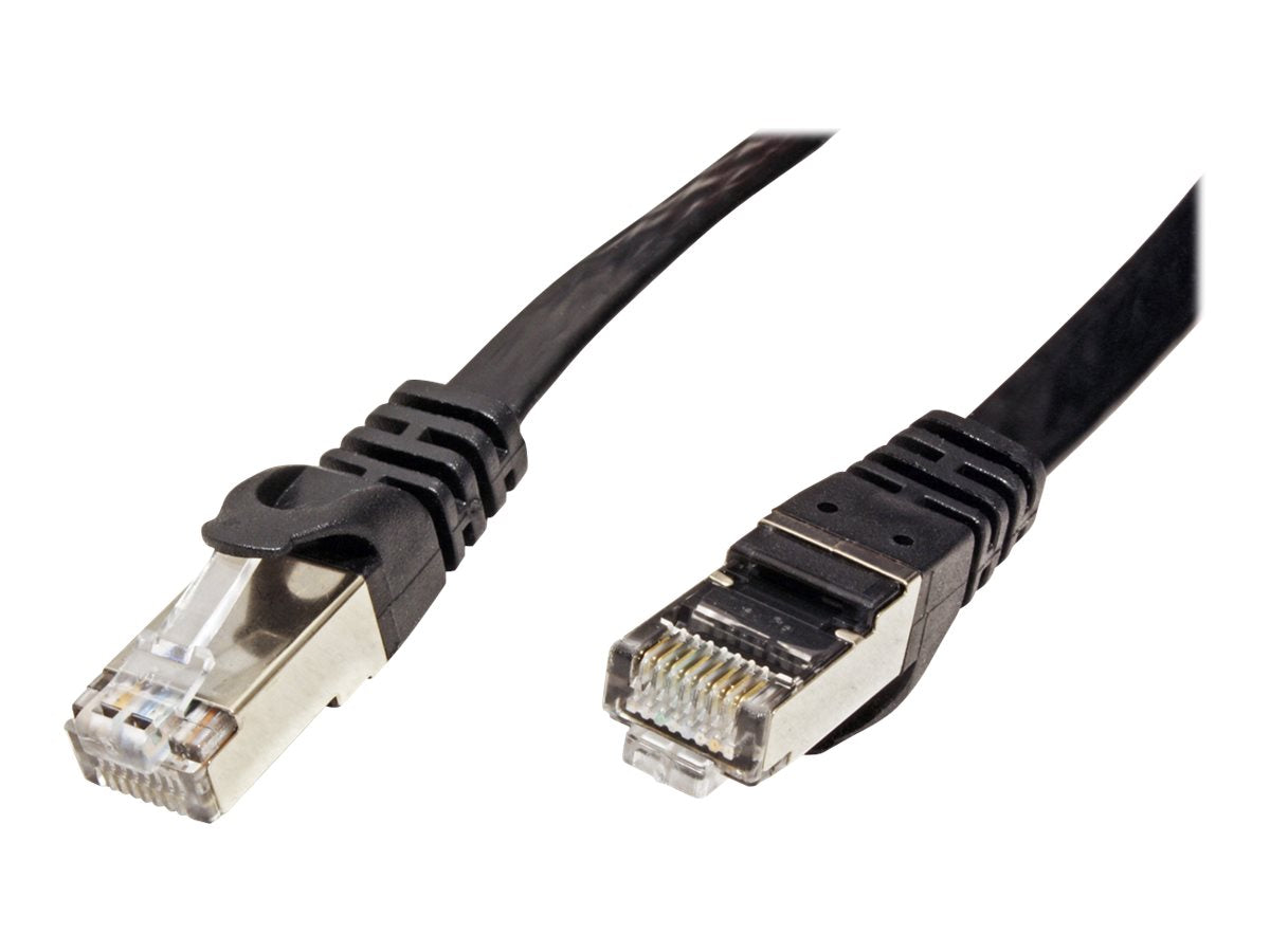 VALUE Patchkabel Kat.6 Class E FTP extra-flach schwarz 2m - Vorderansicht