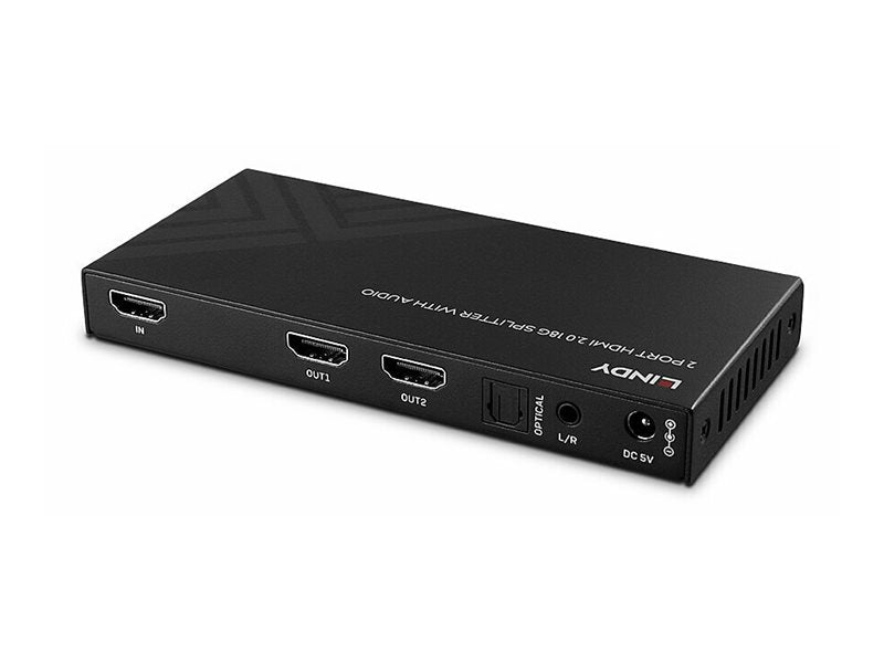 LINDY 2 Port HDMI 8K60 Splitter mit Audio Detailansicht