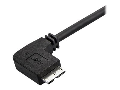STARTECH.COM Slim Micro USB 3.0 Cable - M/M - Left-Angle Micro-USB - 0.5m 20in