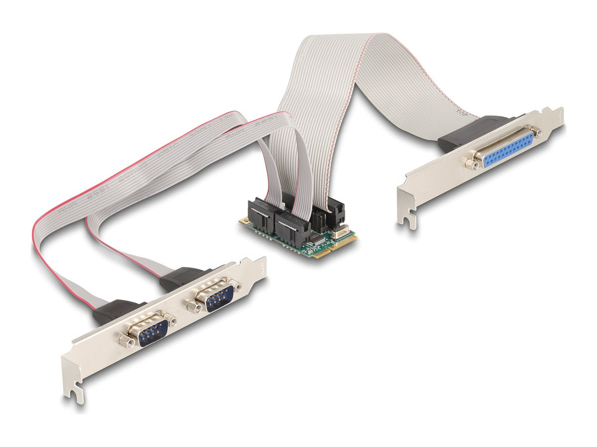 DELOCK Mini PCIe I/O Adapter Parallel/Seriell - Vorderansicht