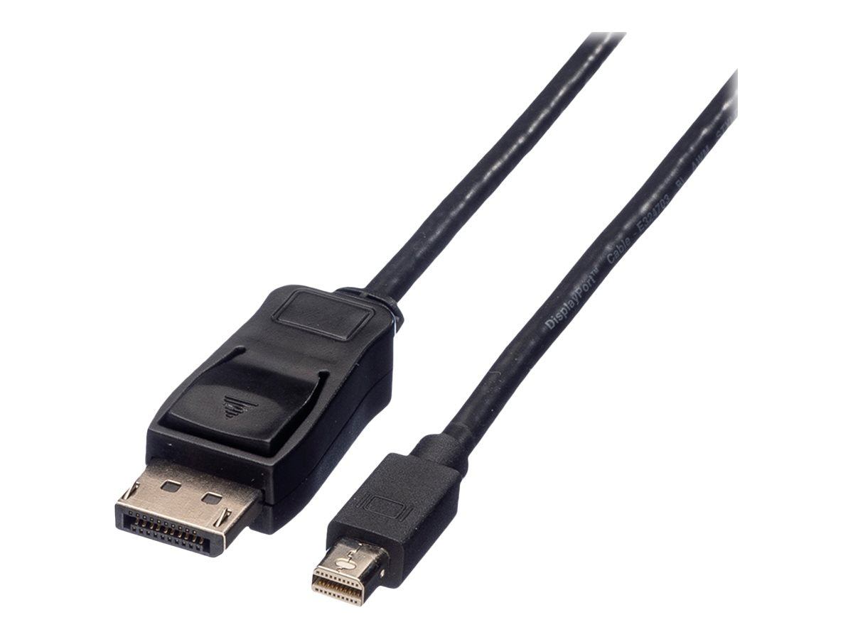 VALUE DisplayPort Kabel DP ST - Mini DP ST schwarz 1m Vorderansicht