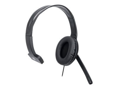 MANHATTAN Mono USB Headset mit Mikrofon - Seitenansicht