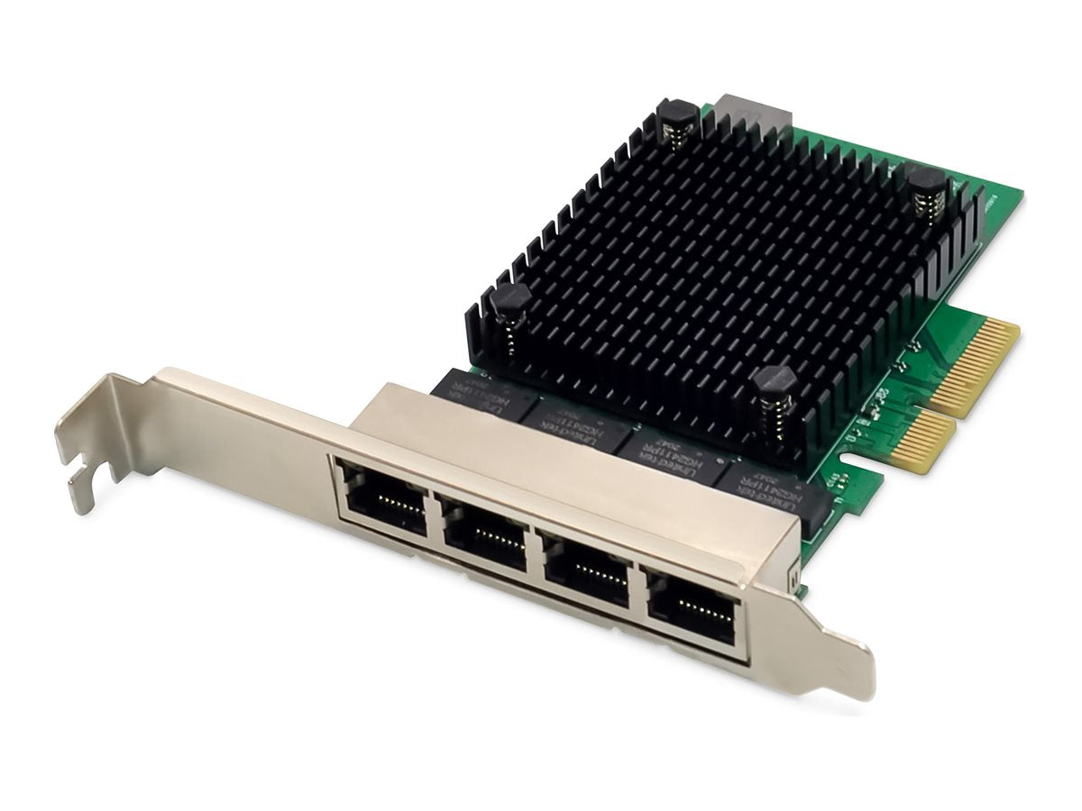 DIGITUS 4 Port RJ45 RTL8125B 2,5GBits Server NIC Vorderansicht
