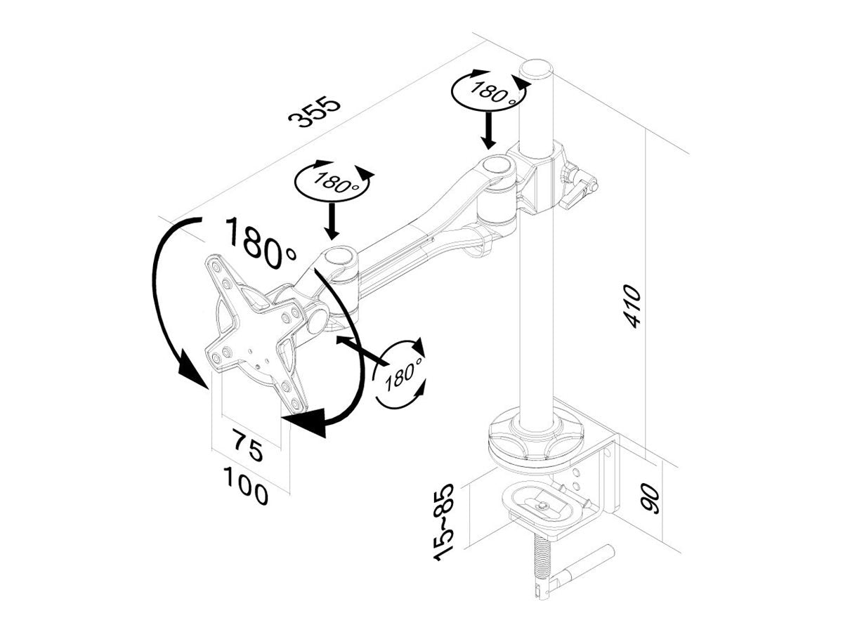 NEOMOUNTS FPMA-D1020 Desk Mount Clamp Verpackung