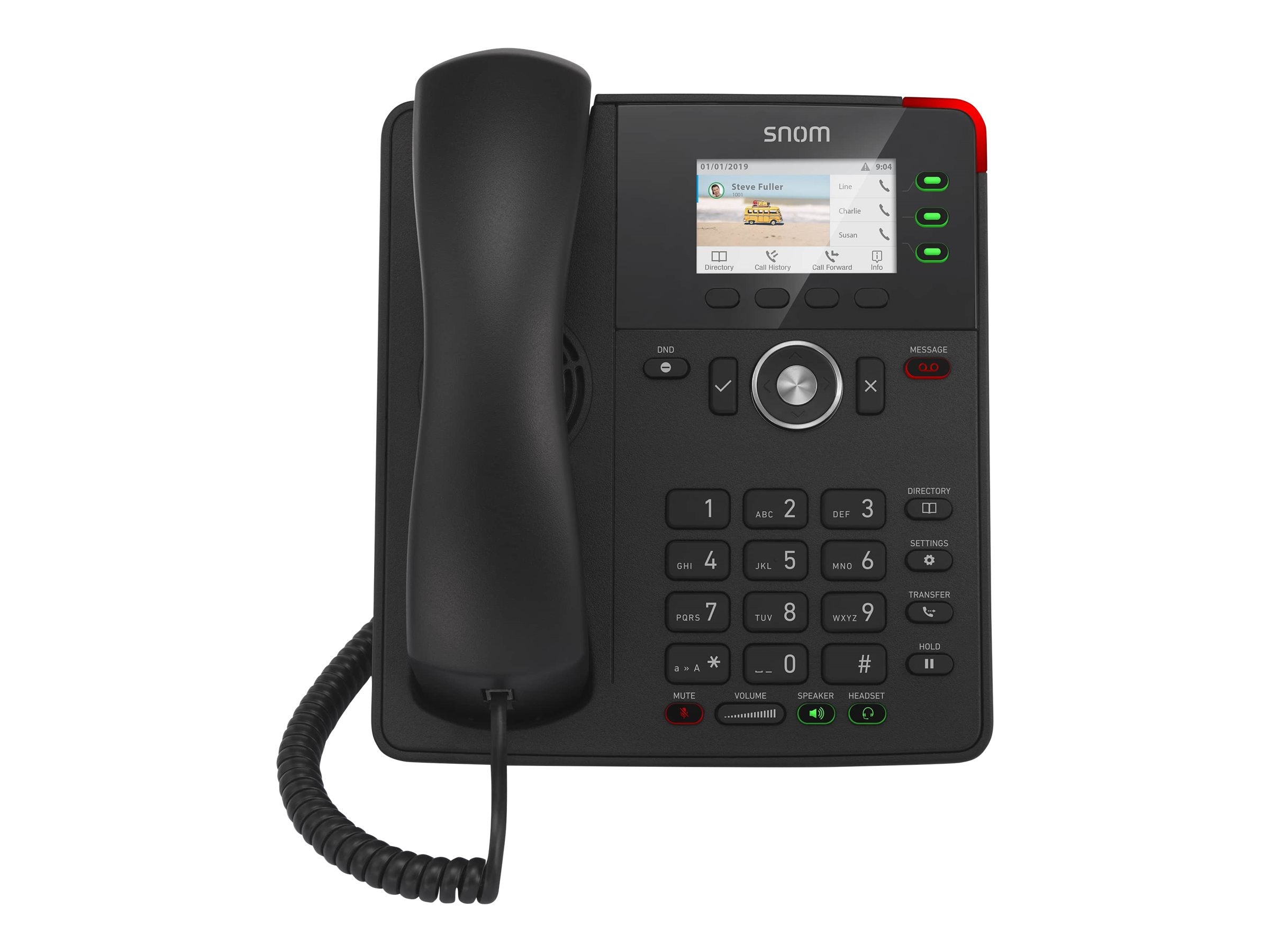 SNOM D717 VoIP-Telefon Vorderansicht