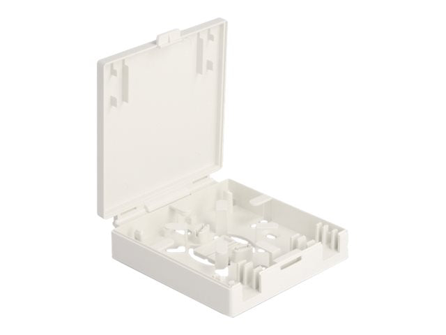 DELOCK LWL Anschlussdose zur Wandmontage für 2 x SC Simplex oder LC Duplex weiss