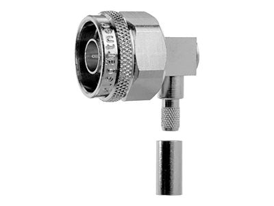 PUC TELEGÄRTNER N-Kabelwinkelstecker Crimp G5 RG-223/U RG-142B/U Vorderansicht