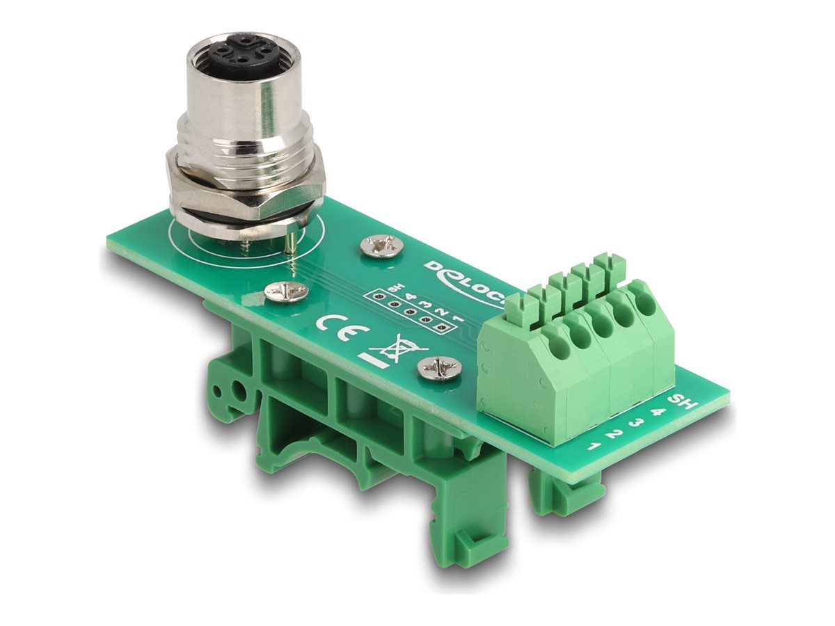 DELOCK M12 Übergabemodul Adapter Vorderansicht