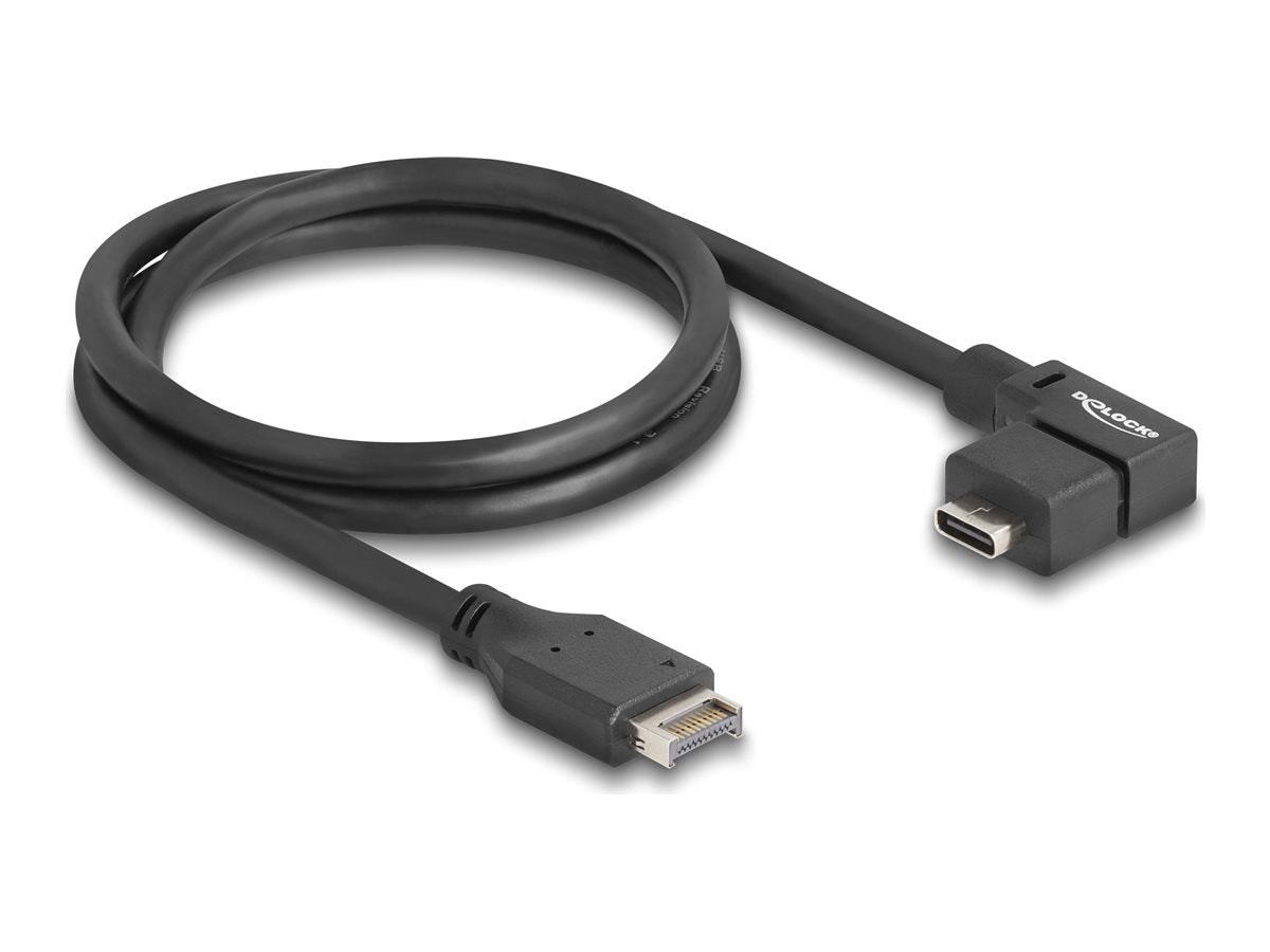 DELOCK USB 10 Gbps Kabel Typ-E Key A 20 Pin Stecker zu USB Type-C Buchse gewinkelt 70cm - Vorderansicht