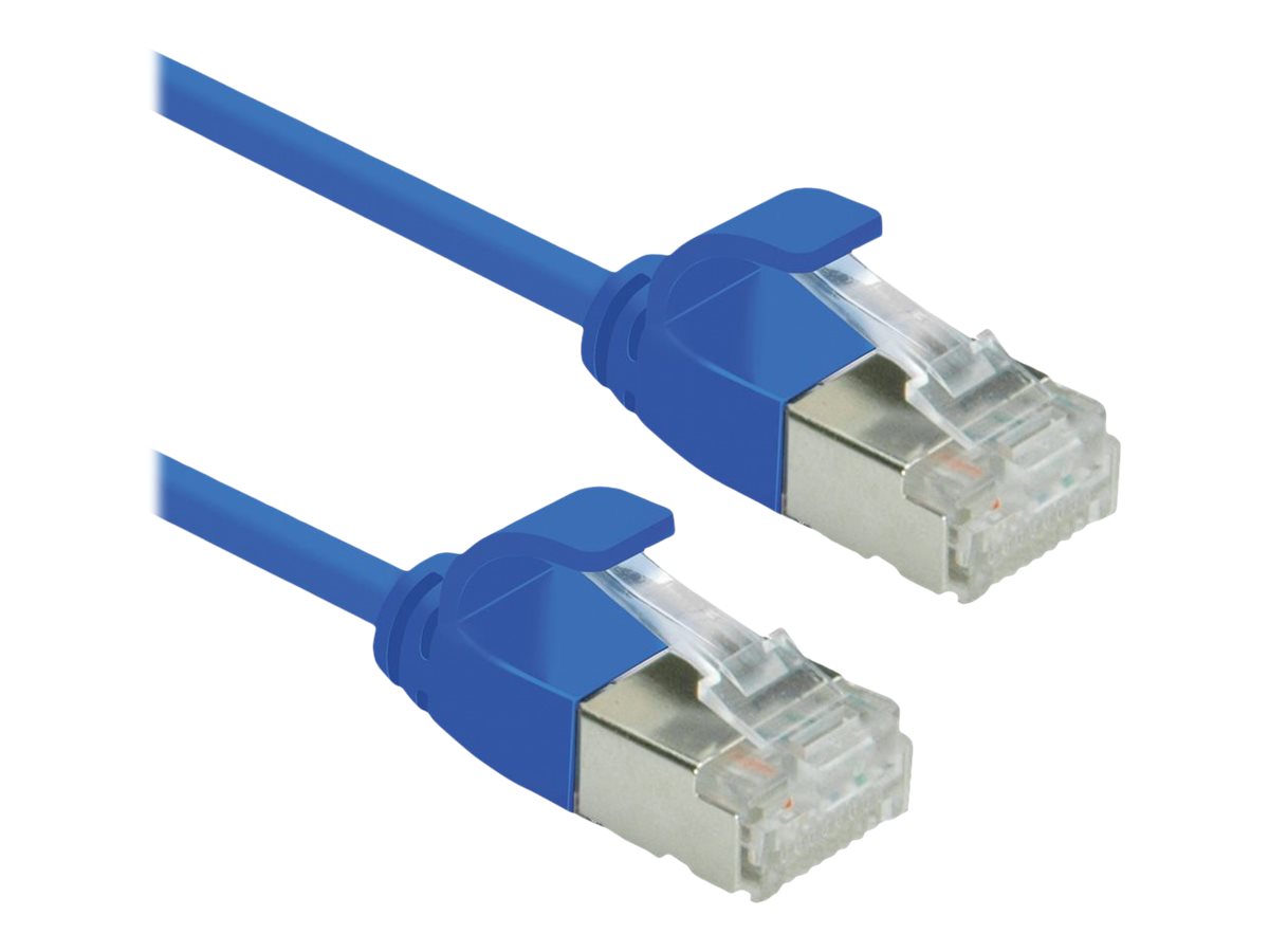 ROLINE GREEN U/FTP Patchkabel Kat.6A Class EA LSOH slim blau 2m - Vorderansicht