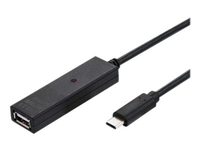 VALUE USB 2.0 Verlängerung aktiv mit Repeater A-C schwarz 20m - Vorderansicht