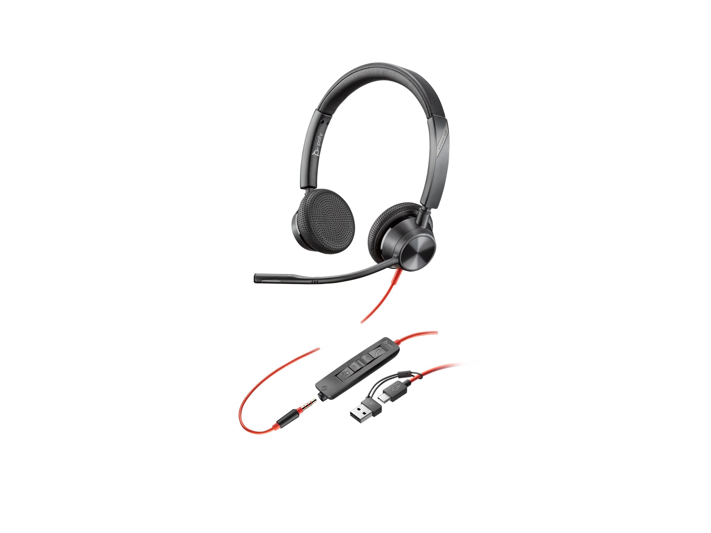 HP Poly Blackwire 3325 Stereo USB-C Headset Vorderansicht