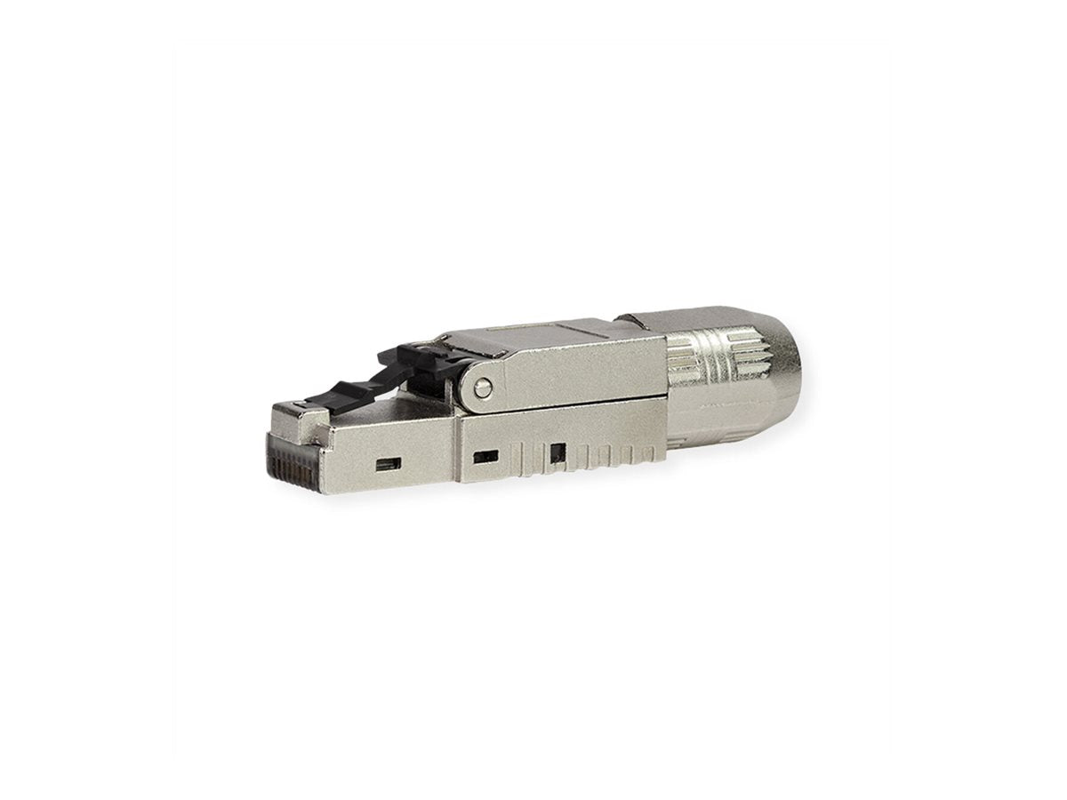 ROLINE feldkonfektionierbarer RJ-45 Stecker Kat 6A Class EA STP silberfarben - Verpackung