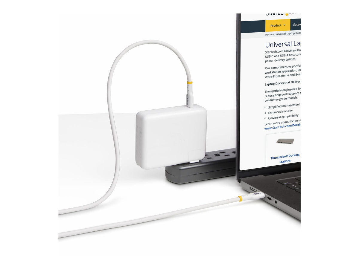 STARTECH.COM 4m Weisses USB-C Ladekabel USB-IF zertifiziert USB C Schnellladekabel 240W PD EPR USB C 2.0 Laptop-Ladekabel