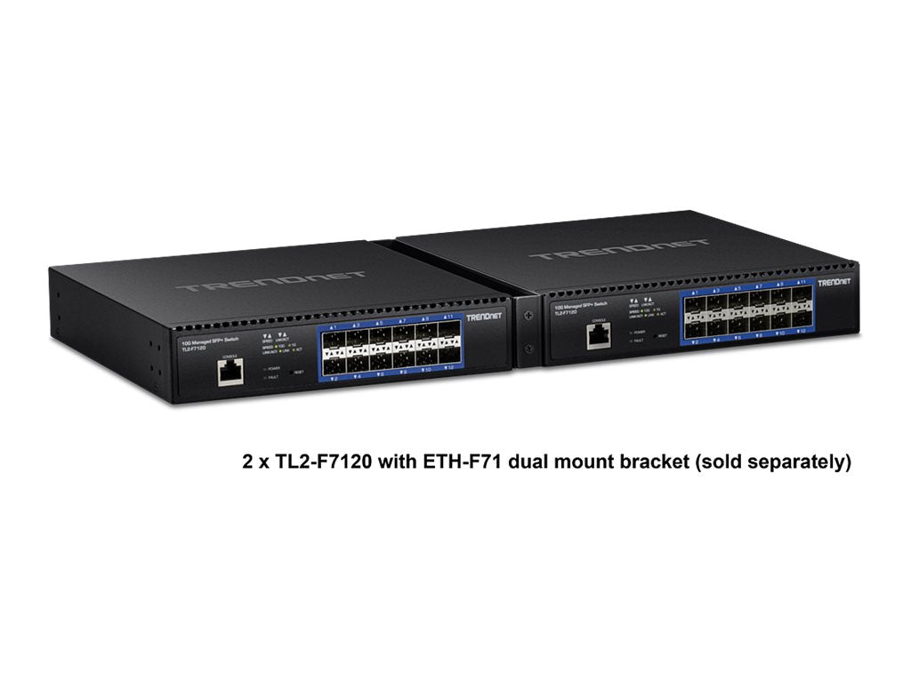 TRENDNET TL2-F7120 12 Port Switch Rückansicht