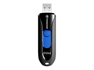 TRANSCEND 512GB USB 3.1 Pen Drive Capless Black - Vorderansicht