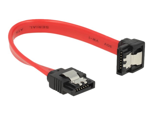 DELOCK SATA Kabel 6 Gb/s 10 cm rot Metall - Vorderansicht