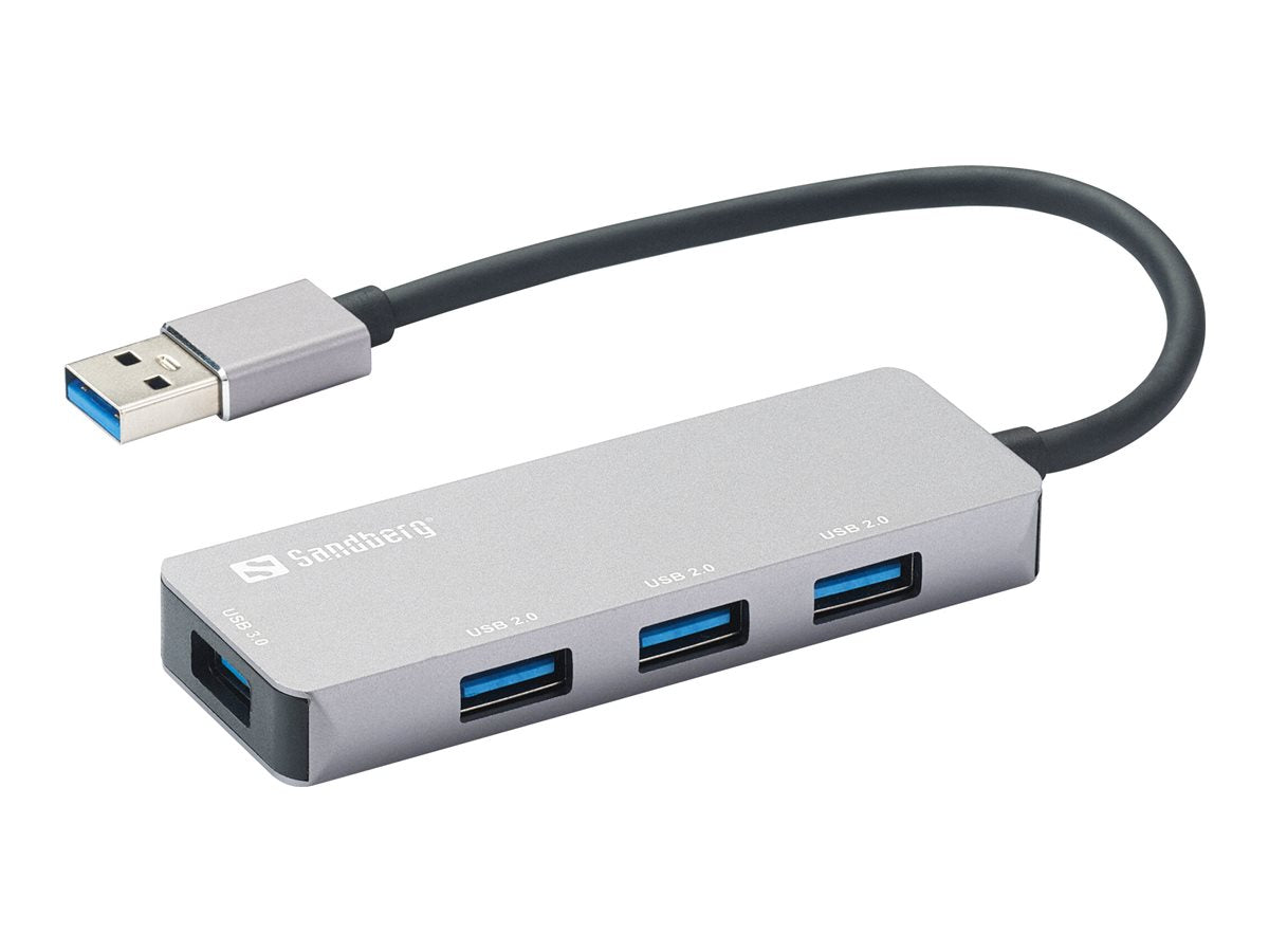 SANDBERG USB-A Hub 1xUSB3.0+3x2.0 SAVER Detailansicht